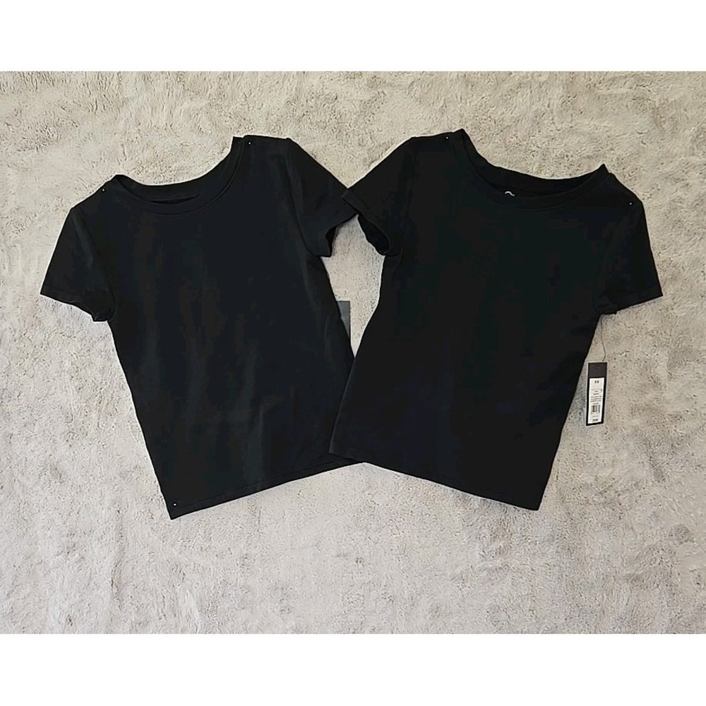 Set of 2 Black Kids Size 8 Medium Top Shirt By Art Class